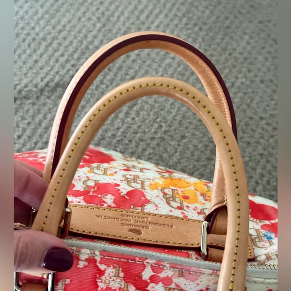 Dooney & Bourke Vanessa Paint Splatter Satchel Crossbody zipper tote like new - Picture 13 of 15